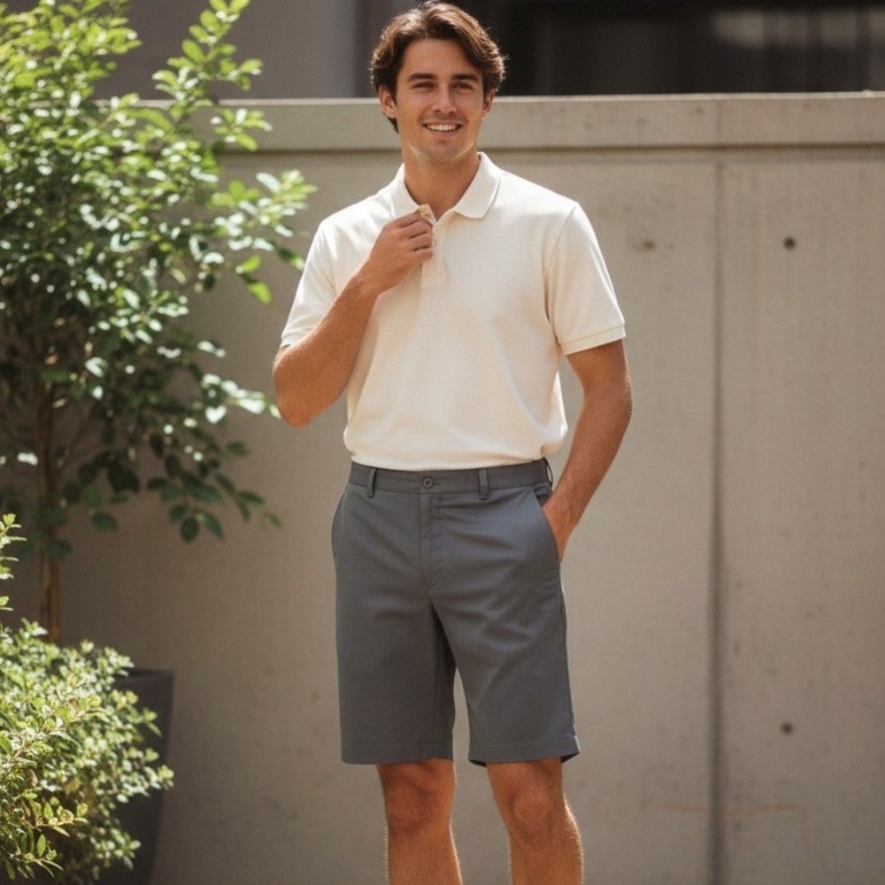 Nike Golf Tour Performance Dri Fit Men's Grey Flat Front Shorts‎ - Size 36